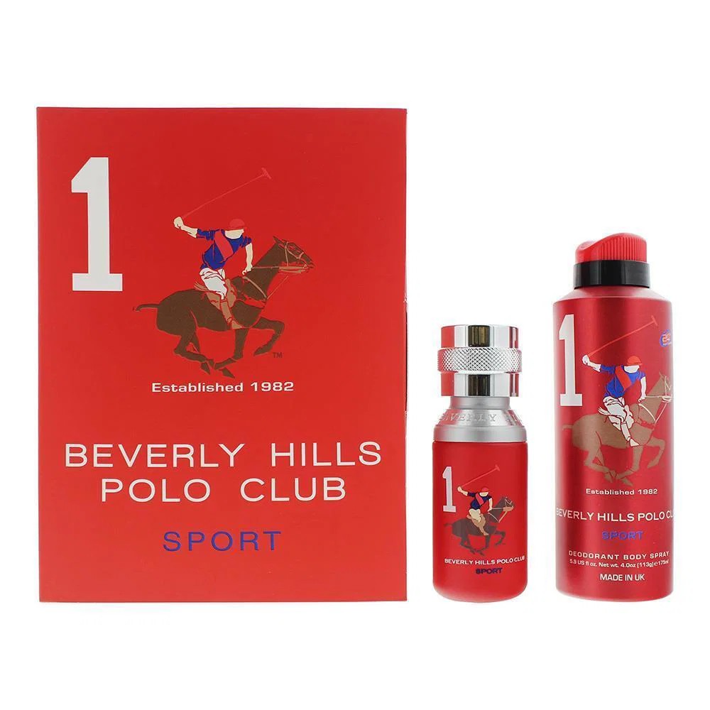 Beverly Hills Polo Club Lahjasetti 1982 Sport 1 Eau de Toilette 50 ml + Deodoranttisuihke 175 ml Miehille