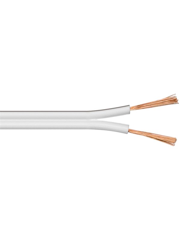 Goobay Högtalarkabel vit CCA 50 m rulle, tvärsnitt 2 x 2,5 mm2