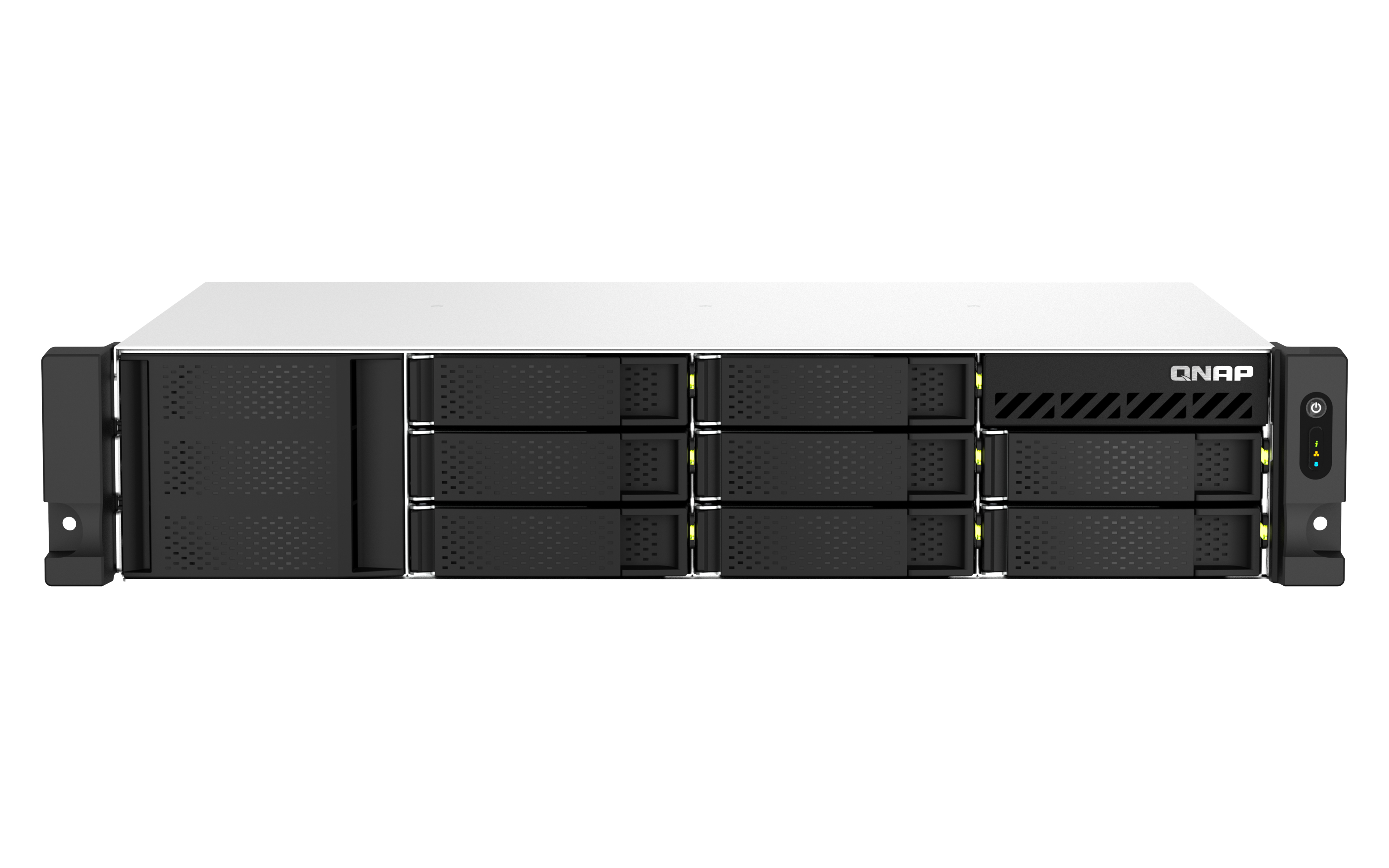 QNAP TS-873AeU-RP-4G - 8-paikkainen 2U räkkiasennettava verkkotallennuspalvelin, musta