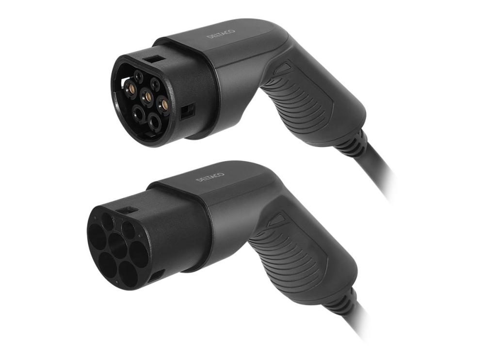 Deltaco e-Charge charging cable 10 m Musta