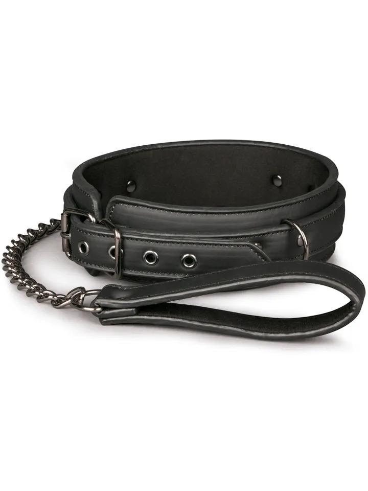 Easytoys Fetish Collar With Leash Bondage-kaulapanta ja hihna