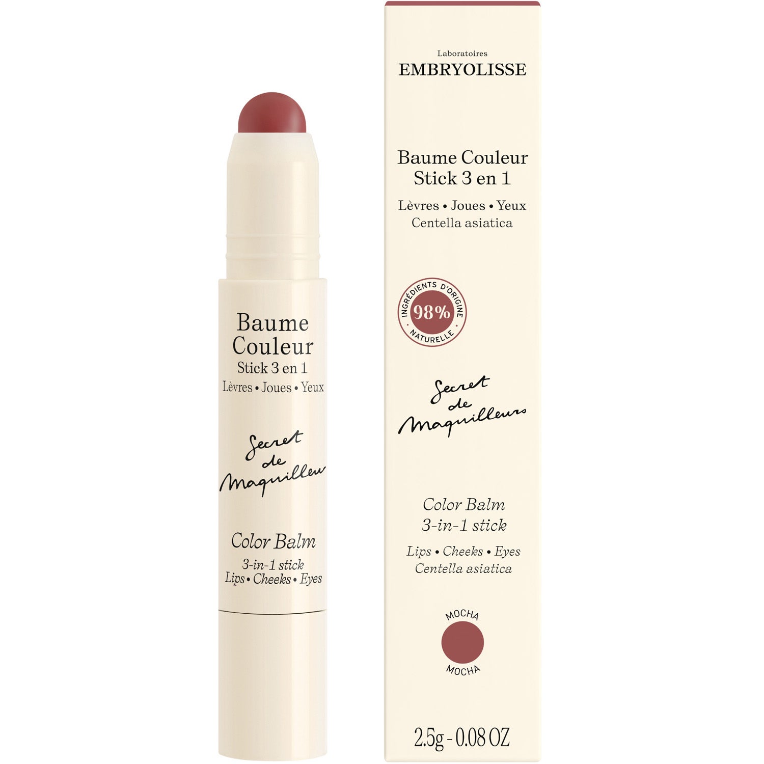 Embryolisse Color Balm 3-In-1 Stick Mocha - 2,5 g