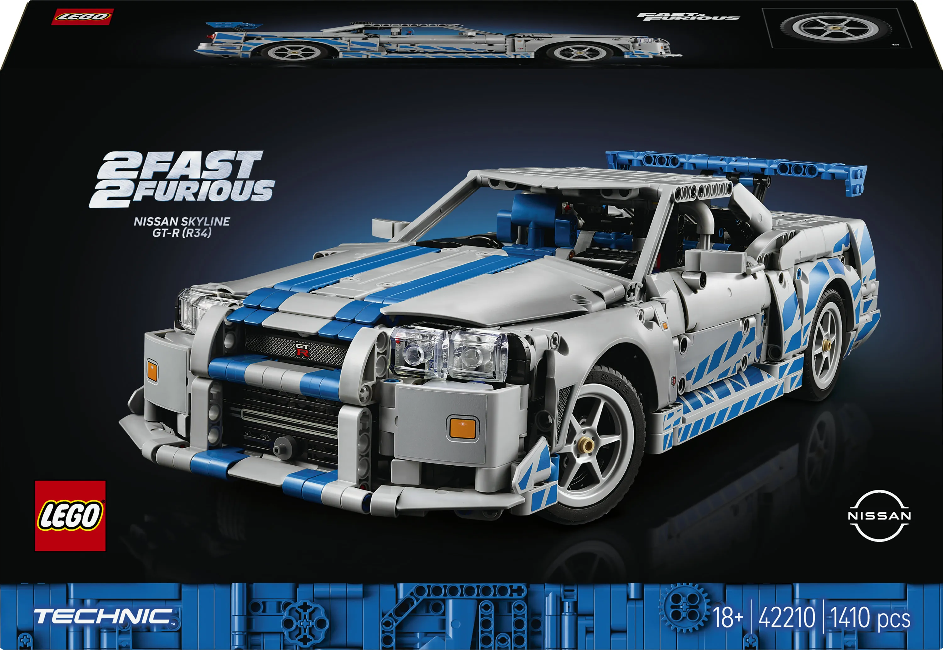LEGO Technic 42210 2 Fast 2 Furious Nissan Skyline GT-R (R34) ‐auto
