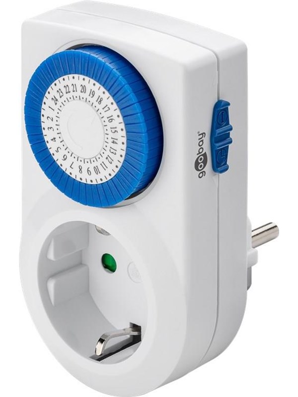 Goobay Analog timer lättmanövrerad mekanisk timer för eluttaget