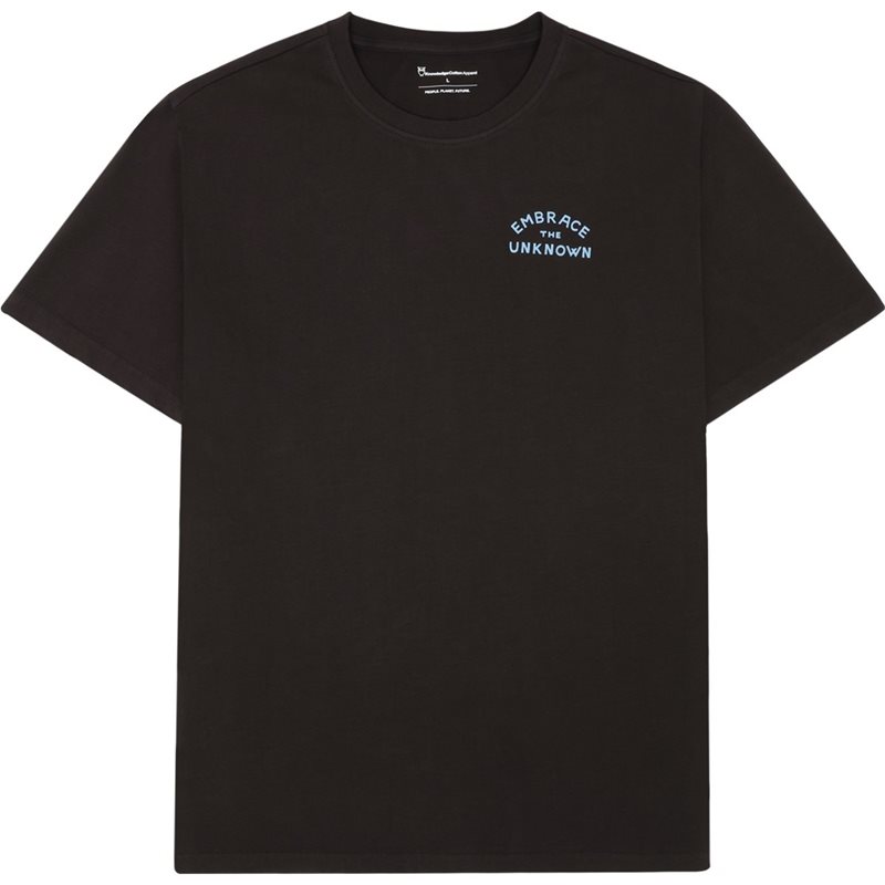 KnowledgeCotton Apparel Regenerative Organic Cotton Back Print T-Shirt Chocolate Torte - XXL