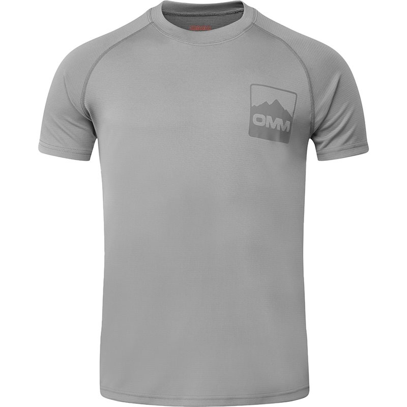 OMM Bearing Tee SS M Grey Square Chest Logo - M