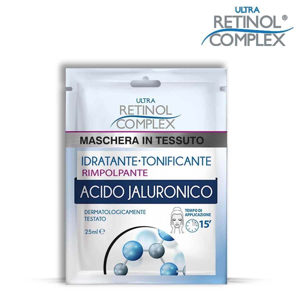 Retinol complex 3 kpl 25 ml:n kasvonaamioita hyaluronihappokankaasta