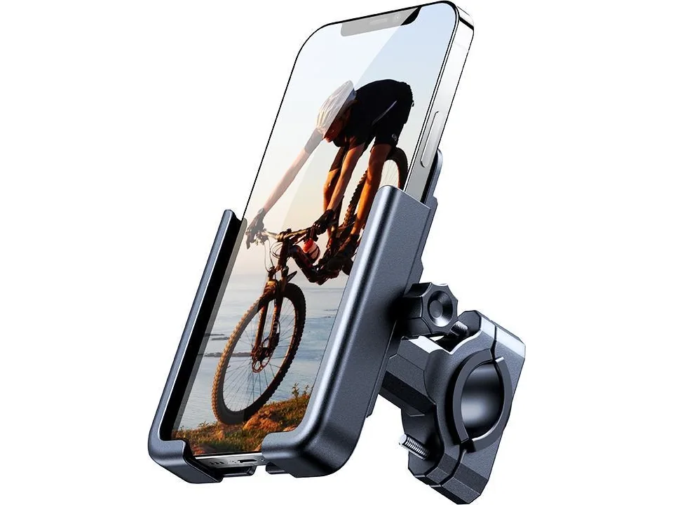 Wozinsky metal bicycle phone holder - scooters black (WBHBK3)