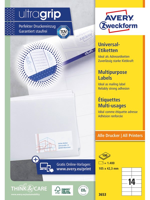Avery Multipurpose general-use label (UltraGrip)