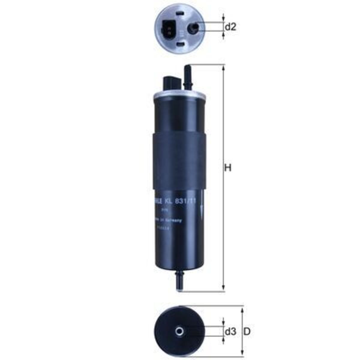Polttoainesuodatin MAHLE KL 831/11
