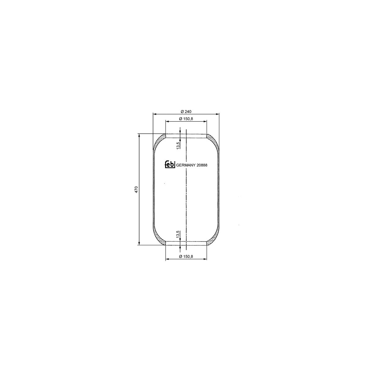 Metallipalje, ilmajousitus FEBI BILSTEIN 20888