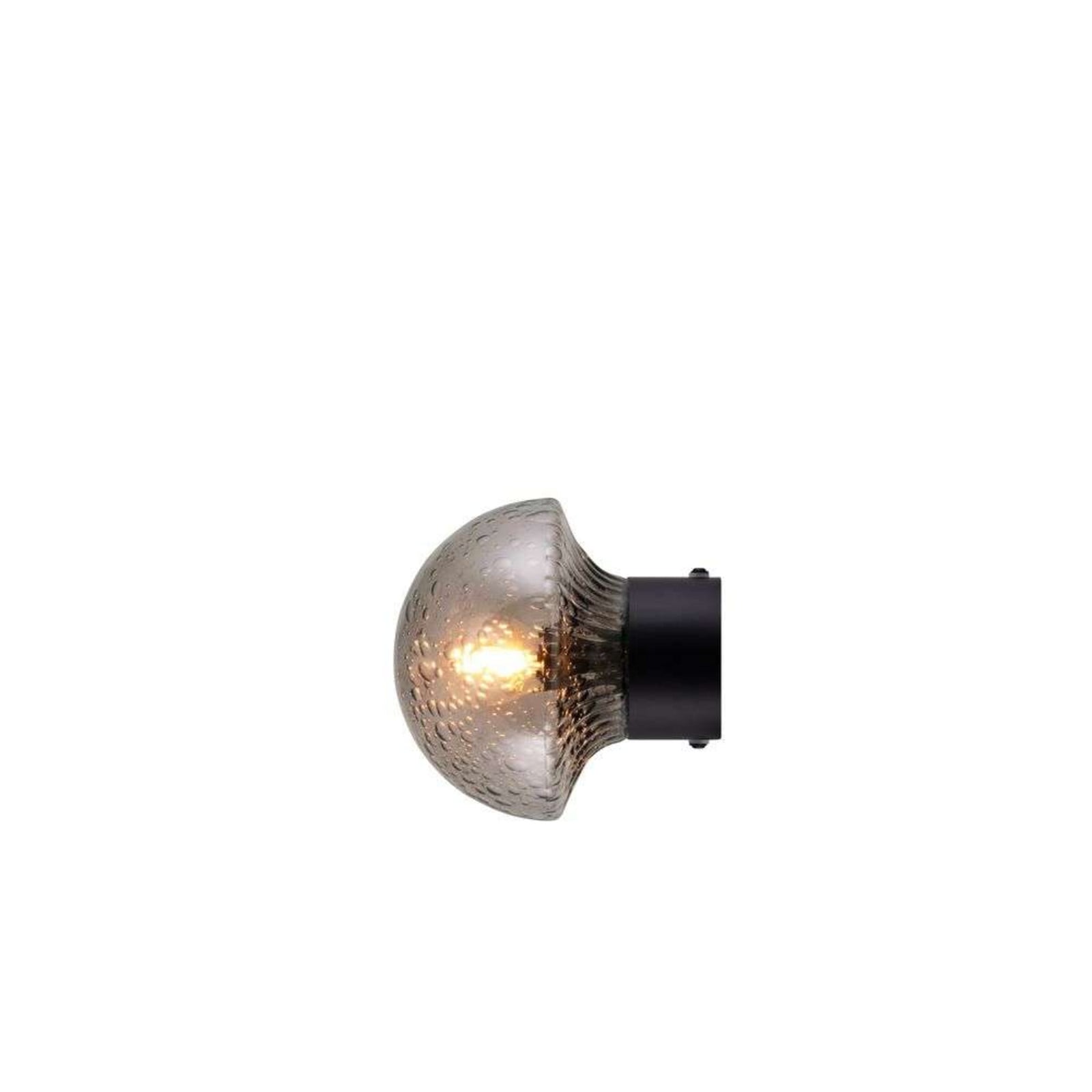 Fungo 16 kattovalaisin, IP44, savu/musta - Globen Lighting - Kylpyhuone - Lasi