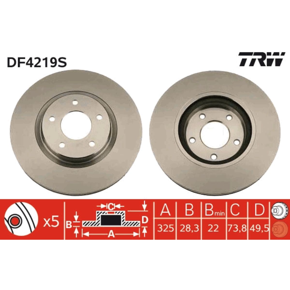Jarrulevy TRW DF4219S