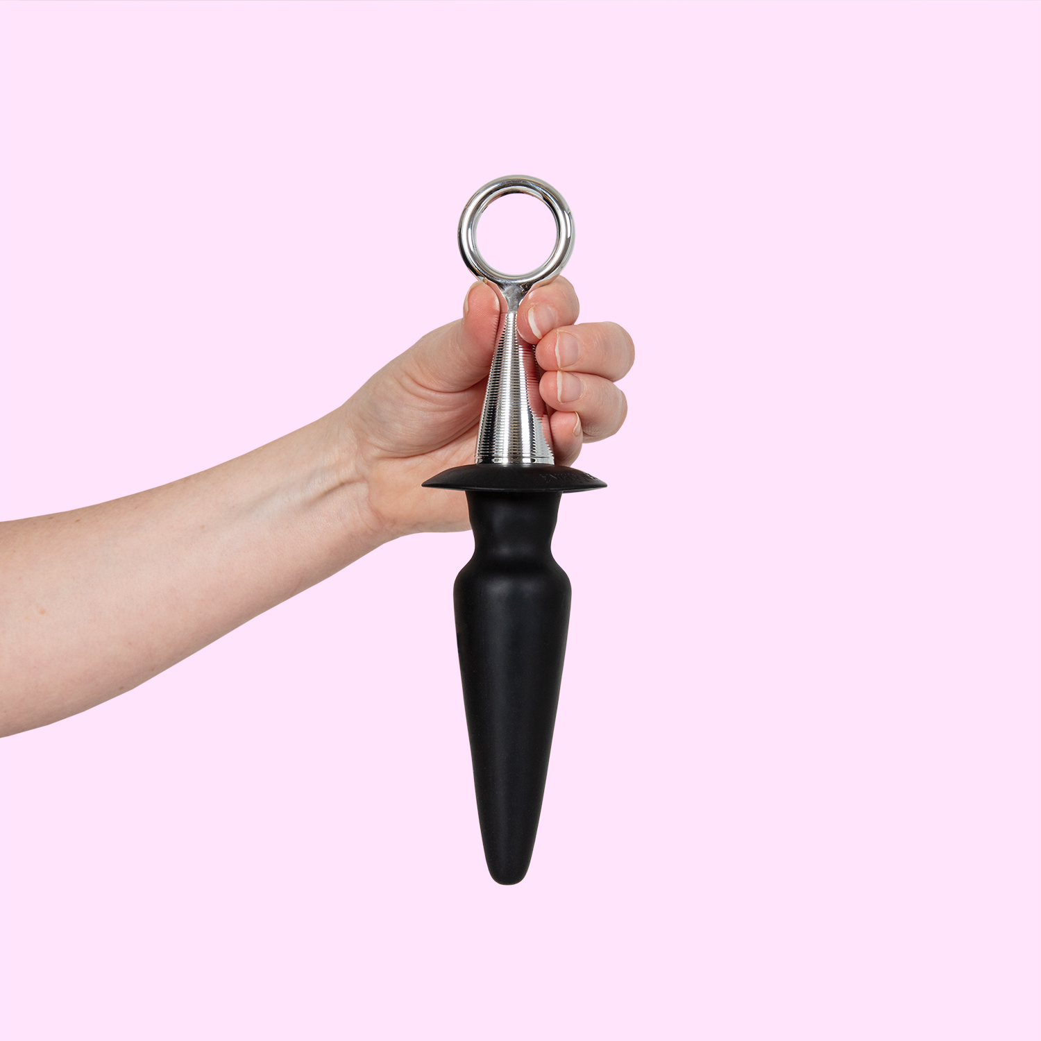 Silicone Plug With Finger Ring 23 cm Anaalitappi vetorenkaalla