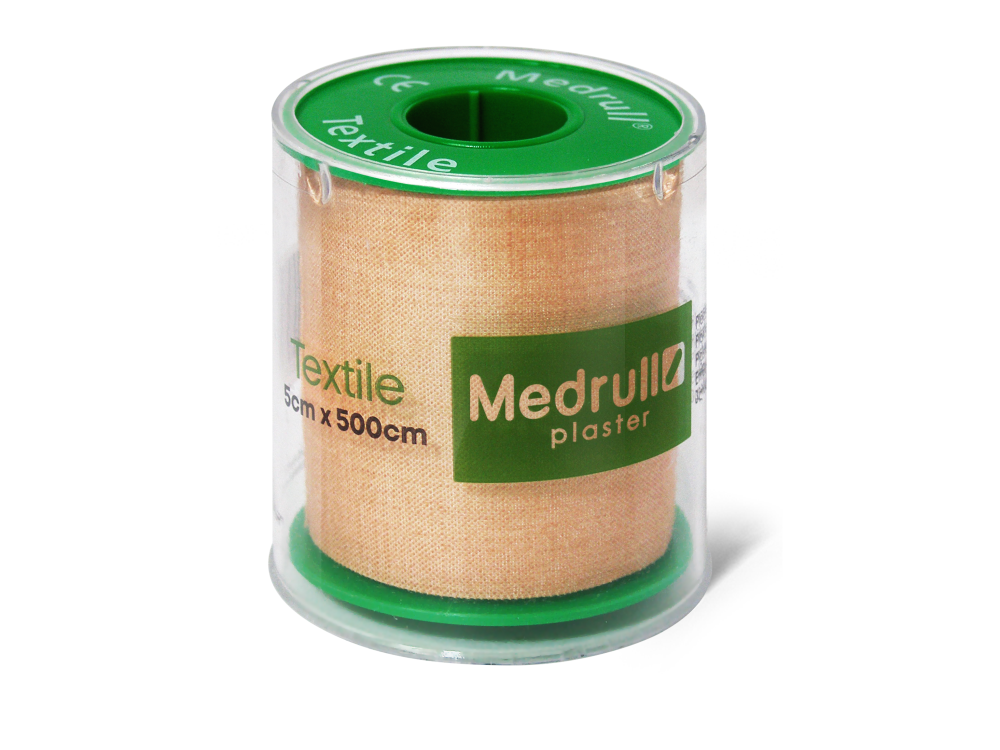 Medrull Textile kiinnelaastari beige 5cmx500cm 1 kpl