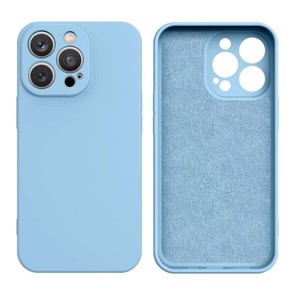 Hurtel Silicone Case iPhone 14 Plus Silicone Cover Light Blue