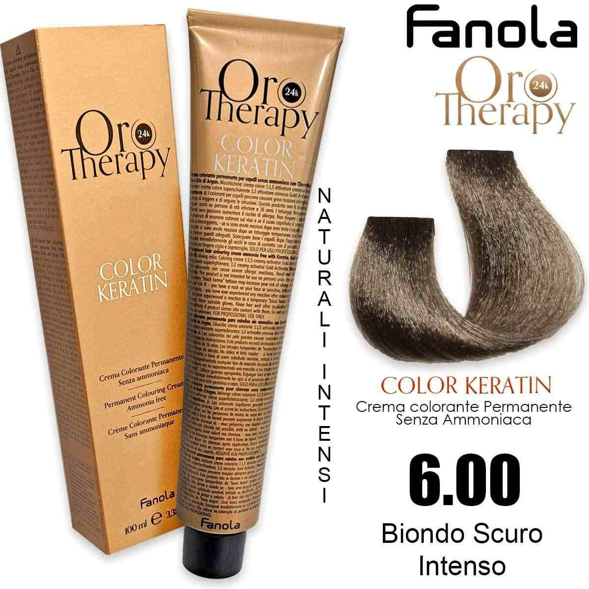Fanola Oro Therapy Color Keratin ammoniakiton värjäys 6.00