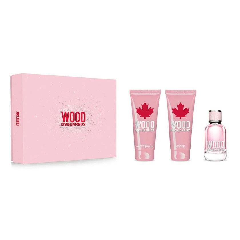 Dsquared2 Cofanetto Wood Femme Eau De Toilette 50ml + Suihkugeeli 50 ml + Kehävoide 50 ml