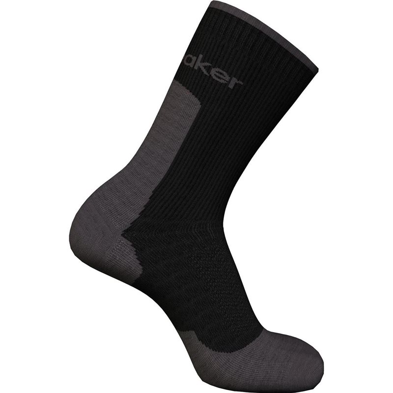 Icebreaker M Mer Hike+ Light Crew Black/Obsidian - XL