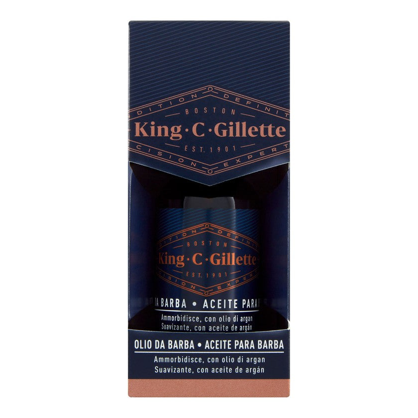 King C. Gillette Miesten partaöljy kosteuttava kasviöljyillä 30 ml