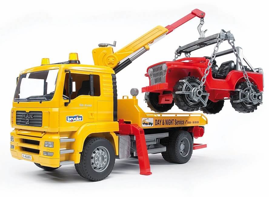 Bruder MAN TGA Breakdown-truck with cross Maa Ajoneuvot