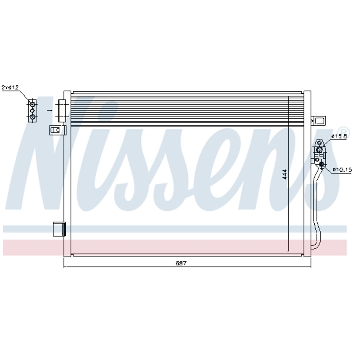 Lauhdutin, ilmastointilaite NISSENS 940379