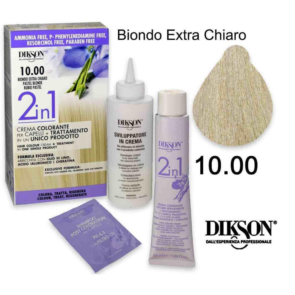 Dikson 2 in 1 Värivoide 10.00 Erittäin Vaalea Blond