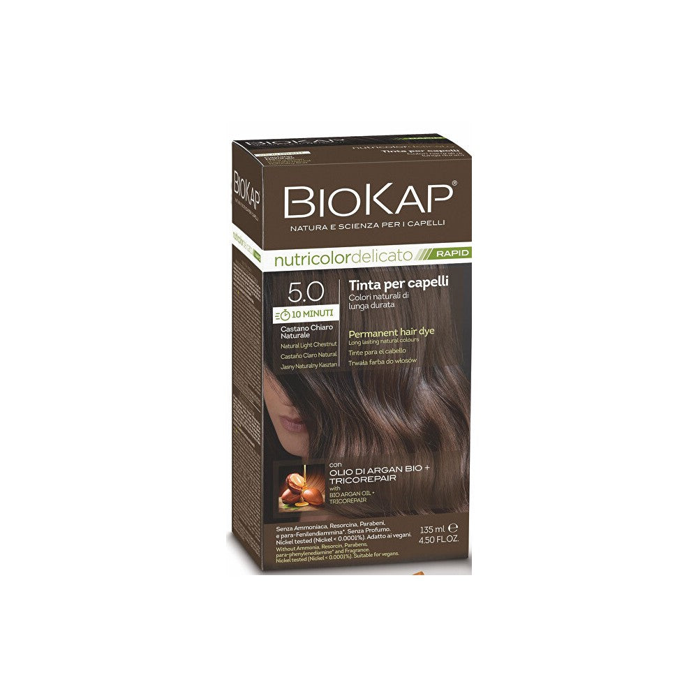Biokap BIOKAP DELICATO RAPIDO hiusväri - 5.0 Luonnonvaalea kastanja 135 ml