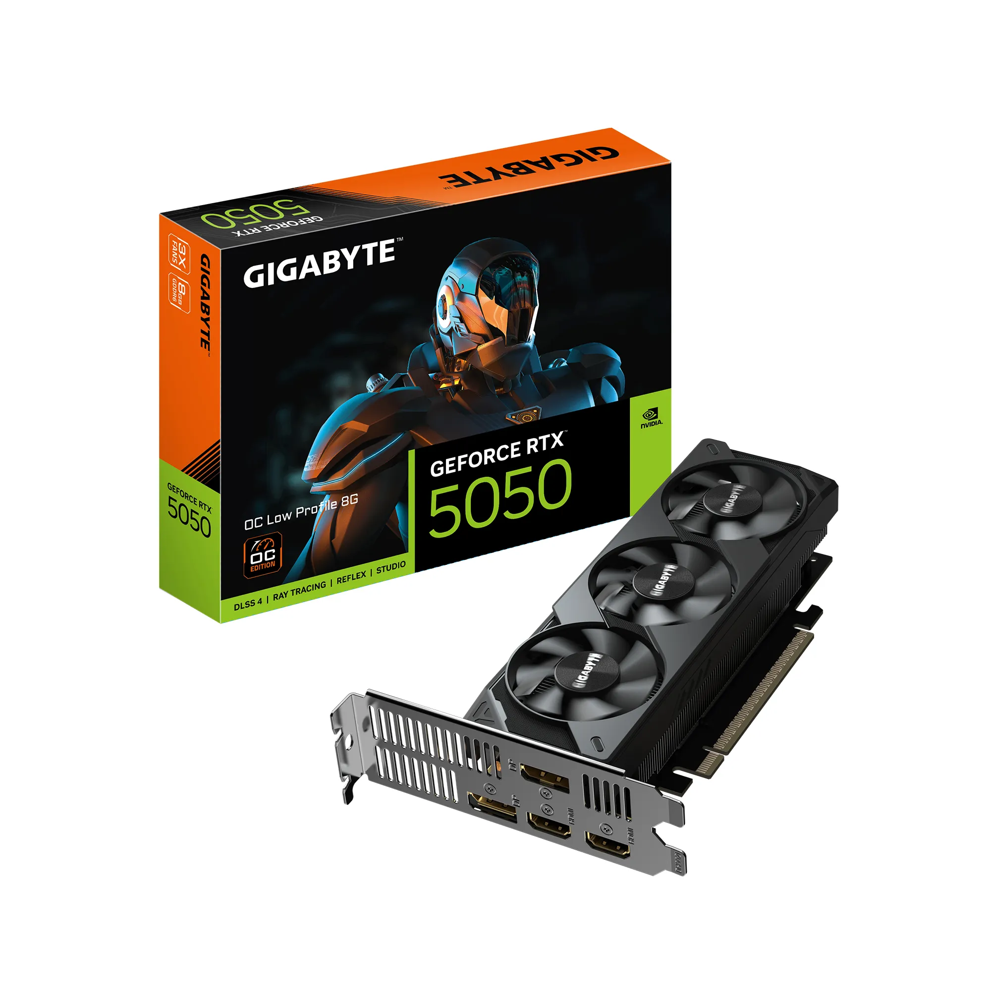 GIGABYTE GeForce RTX 5050 Low Profile OC - 8GB GDDR6 RAM - Näytönohjaimet