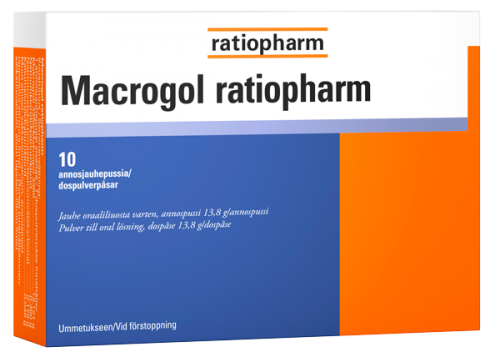 Macrogol Ratiopharm 10 kpl annospussi 13,8g