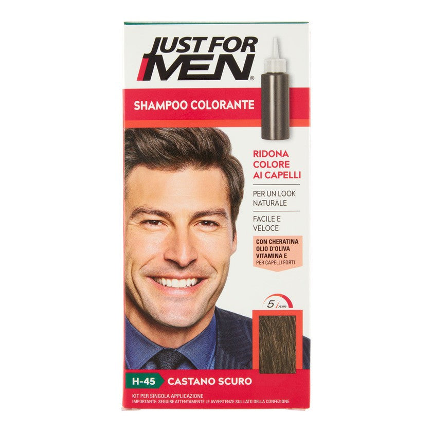 Just For Men Tummanruskea Värishampoo