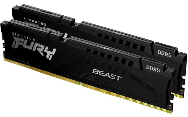 Kingston FURY Beast DDR5-5200 - 32GB - CL40 - Dual Channel (2 pcs) - Intel XMP - Musta