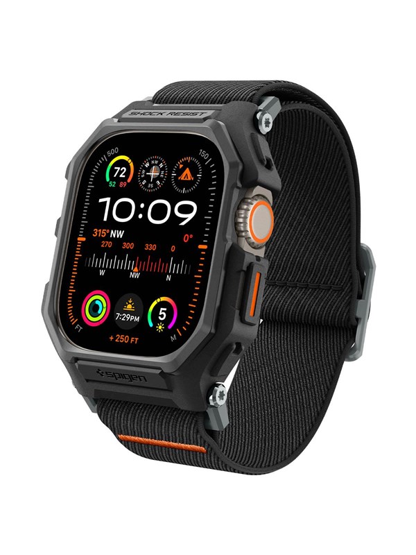 Spigen ACS07103, Watch case, Apple, Apple - Apple Watch Ultra (49mm) Apple - Apple Watch Ultra 2 (49mm), Termoplastinen polyuretaani (TPU), 65 mm, 48 mm
