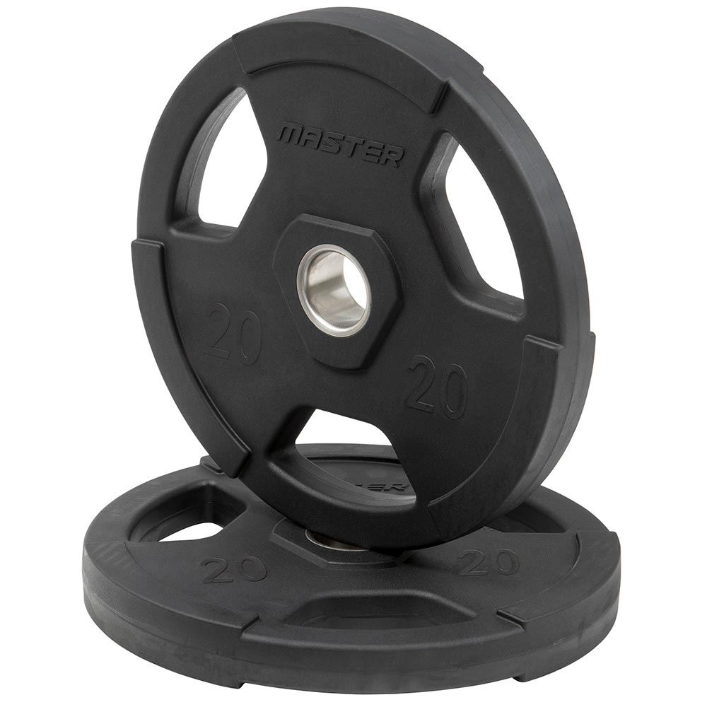 Master Fitness Gummiklädd Skiva Deluxe, Viktskivor gummerade - 20 kg