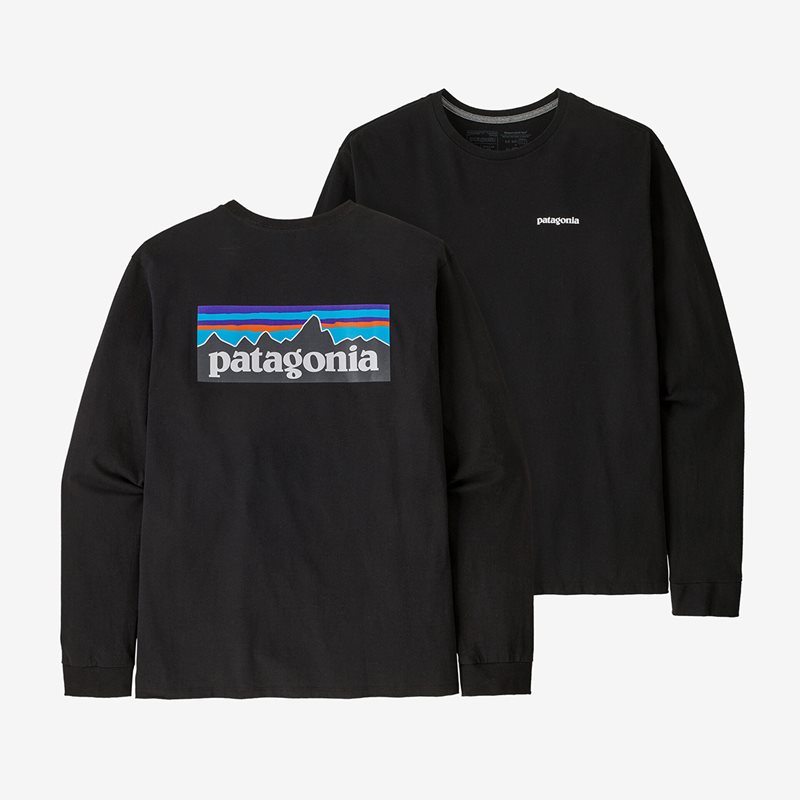 Patagonia M's L/S P-6 Logo Responsibili-Tee Black - XL