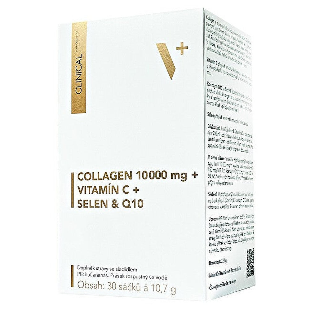 Clinical Collagene 10000 mg + Vitamina C + Selenio + Q10 30 Bustine x 10,7 g — Integratore