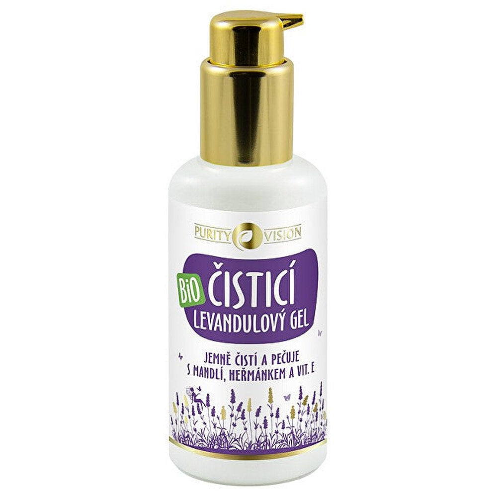 Purity vision Bio Lavender -puhdistusgeeli mantelilla, kamomillalla ja E-vitamiinilla - 100 ml