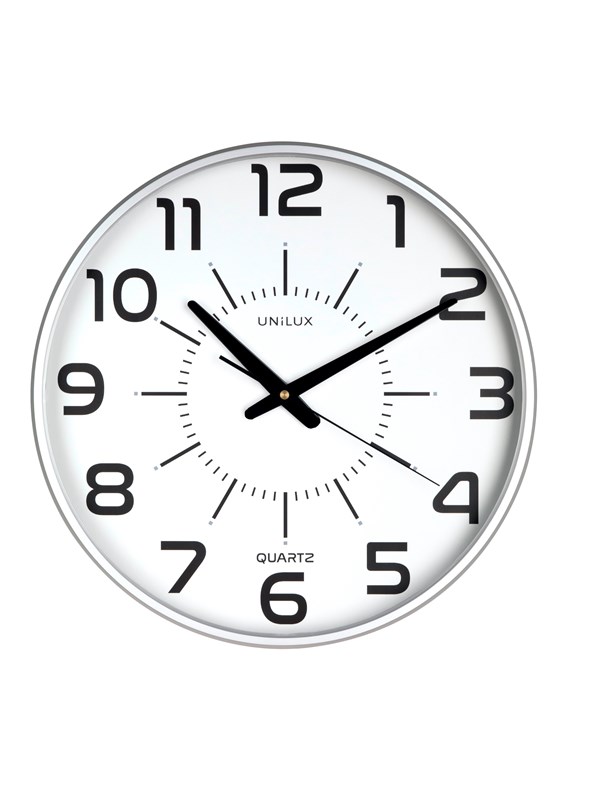 Unilux Maxi Pop Clock metal grey