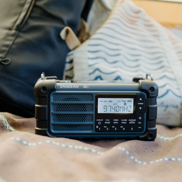 Sangean MMR-99 - Bluetooth - Handcrank - Solar Radio - AM/FM - Mono - Sininen