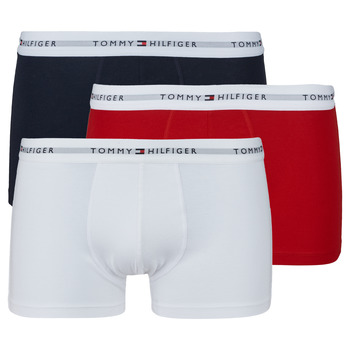 Tommy Hilfiger Underwear Bokserishortsit 'Essential' marine / vaaleanharmaa / punainen / valkoinen