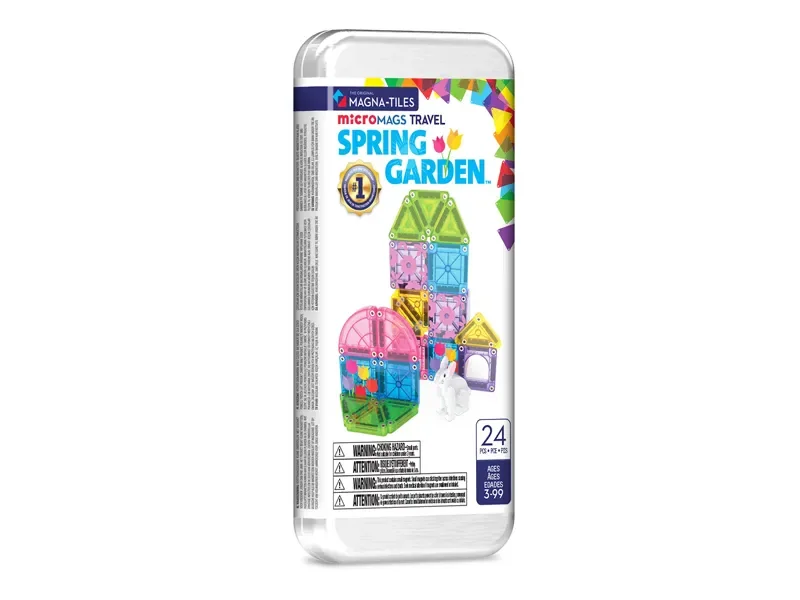 Kevätpuutarhan matkasetti MicroMags, 24 osaa, Magna-Tiles