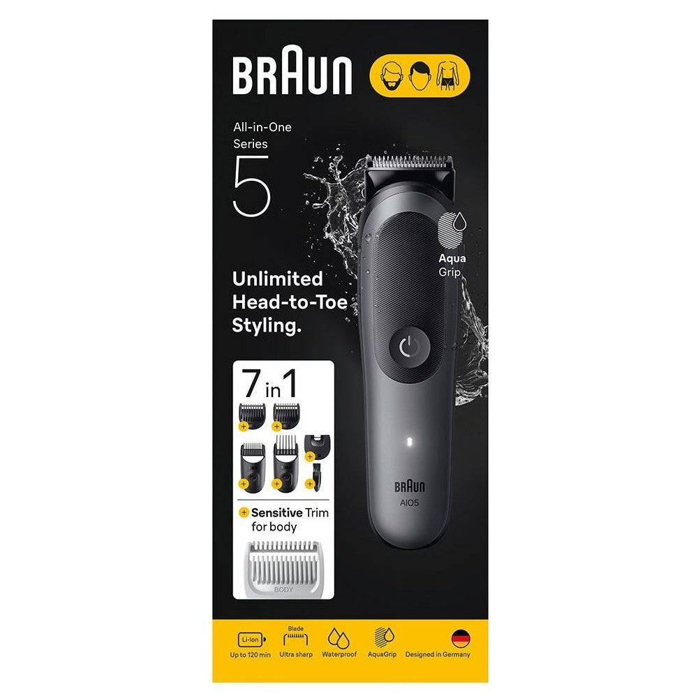 Braun Rifinitore Multifunzione 7 In 1 Serie 5 Aio5520 Grigio — Rifinitore multifunzione