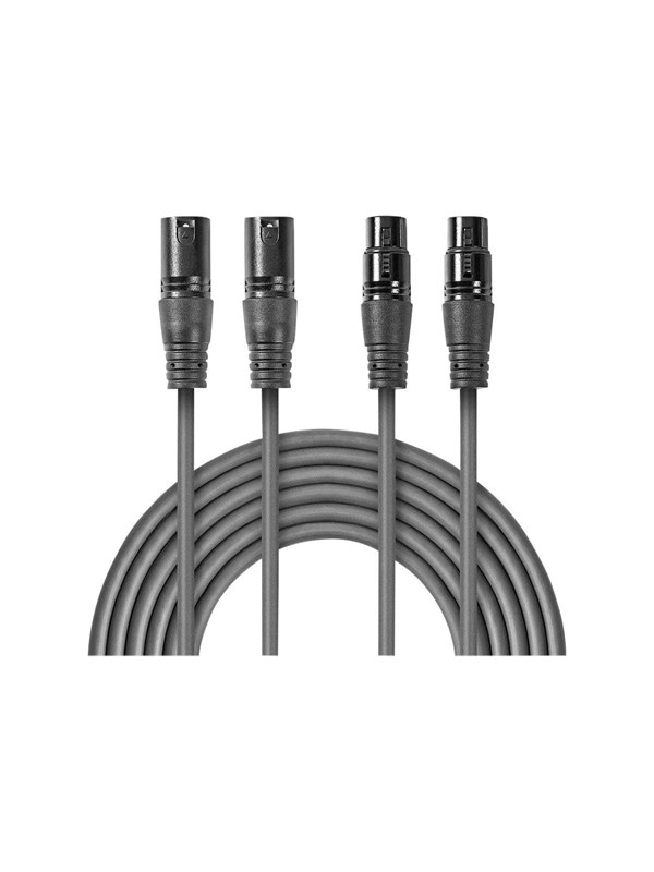 Nedis Balansoitu Audiojohto | 2x XLR 3-Pin uros | 2x XLR 3-Pin naaras | Niklattu | 1.50 m | Pyöreä | PVC | Tummanharmaa | Pahvikotelo