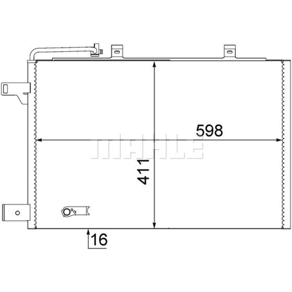 Lauhdutin, ilmastointilaite MAHLE AC 370 000S