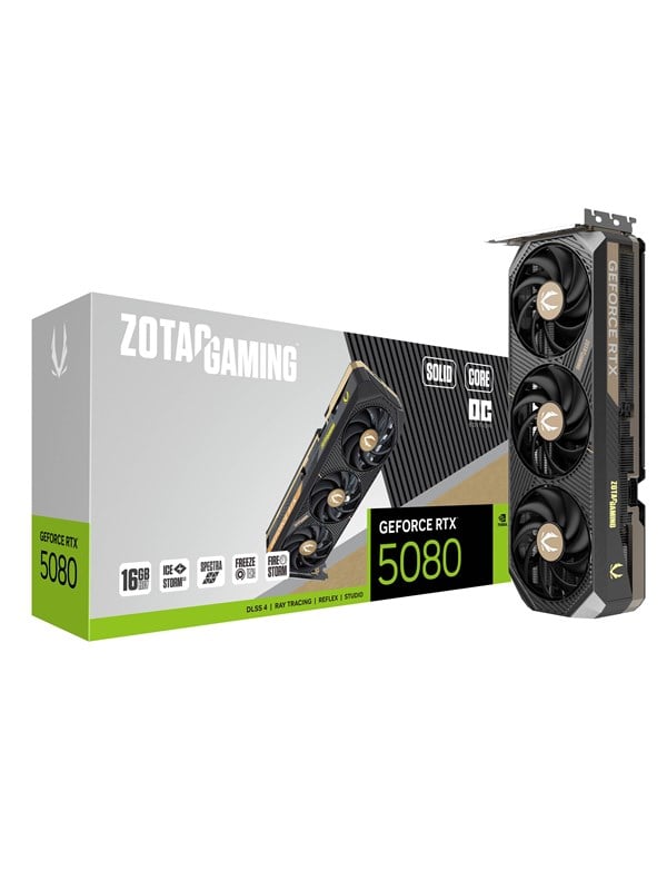 ZOTAC GeForce RTX 5080 SOLID CORE OC 16 Gt -näytönohjain
