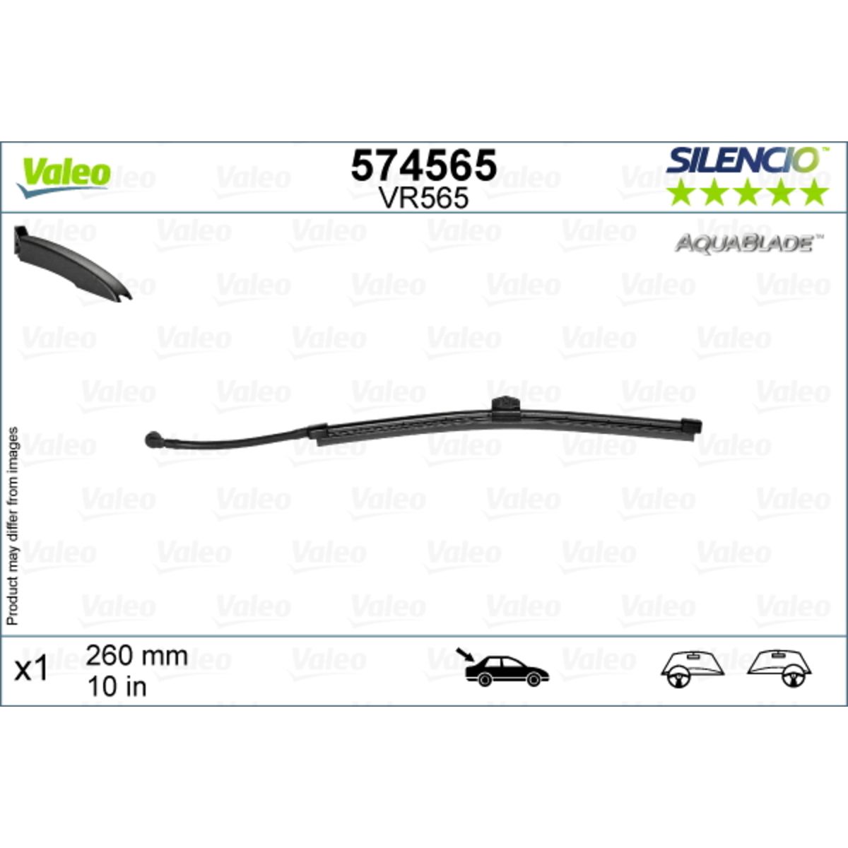 Takalasin pyyhkijä VALEO 574565