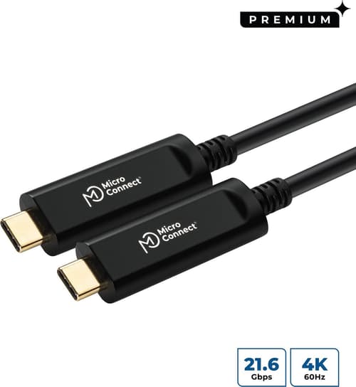 Microconnect Video Optical Cable 20m Usb-c Usb-c Musta