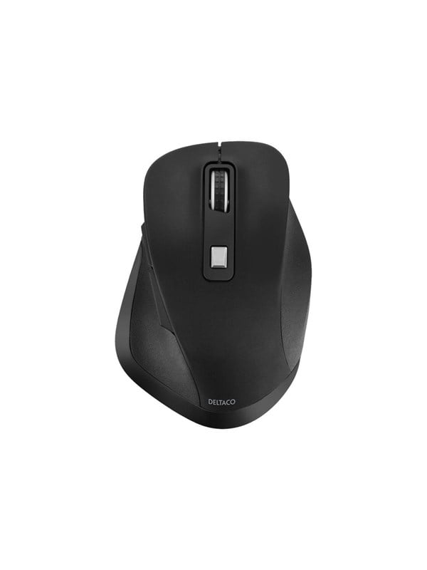 Deltaco Office Ergonominen hiiri silent clicks wir - Hiiri - Optinen - 6 painiketta - Musta