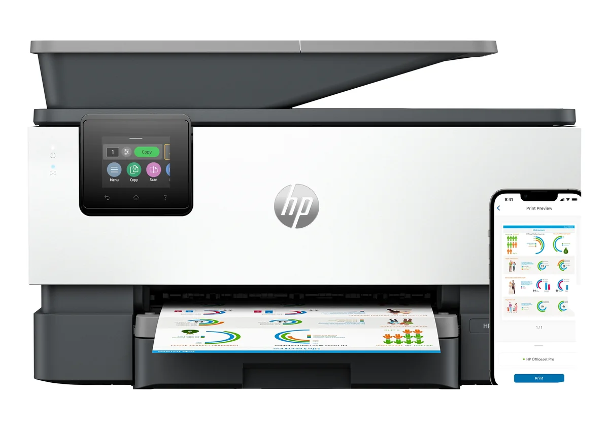 HP Officejet Pro 9122e All-in-One Multifunction - väri - Muste