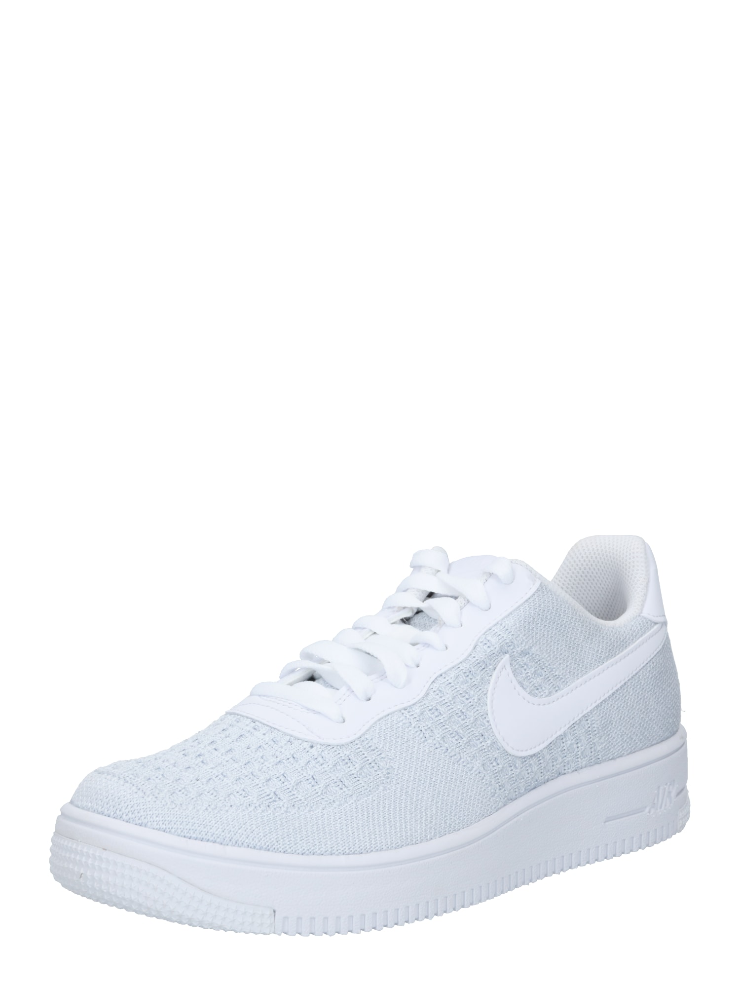 Nike Sportswear Matalavartiset tennarit 'AF1 FLATKNIT' vaaleanharmaa / valkoinen